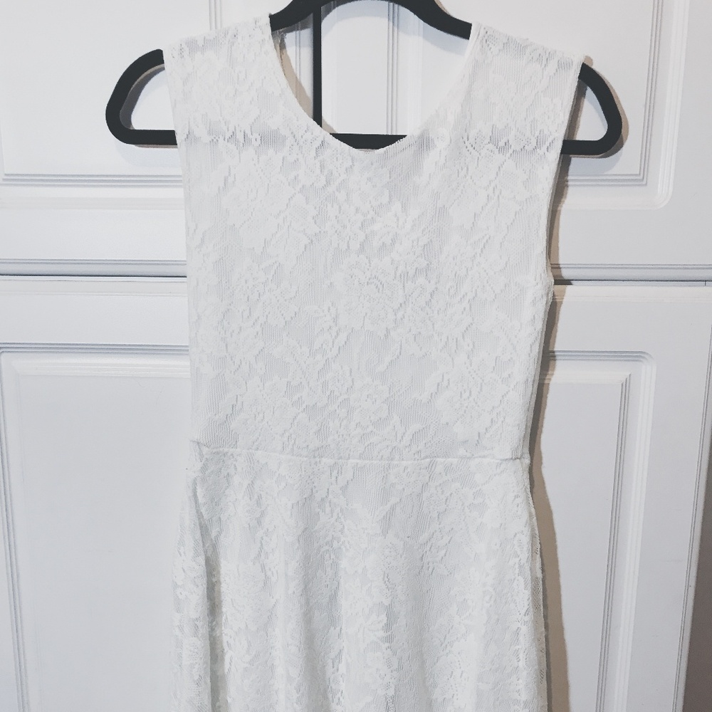 Lace V-Neck A-line Dress